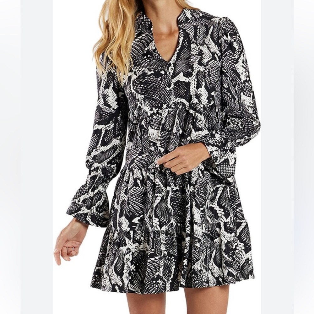 Jude Connally Tammi Tiered Dress In Python New With Tags